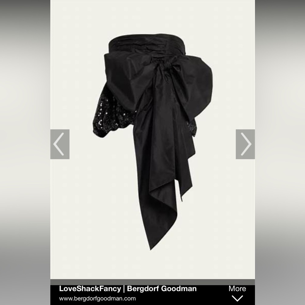 COPY - loveshackfancy black sequin peplum top